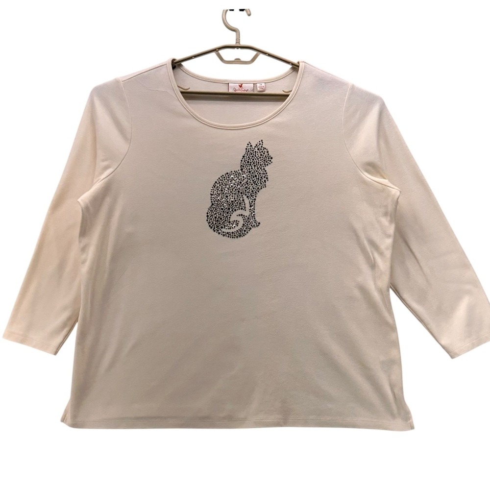 Quacker Factory Cat‎ Shirt 2X